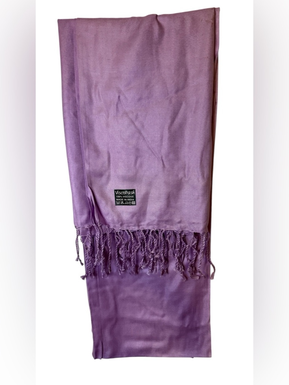 Viscospash Lavender Purple Fringe Scarf (006)